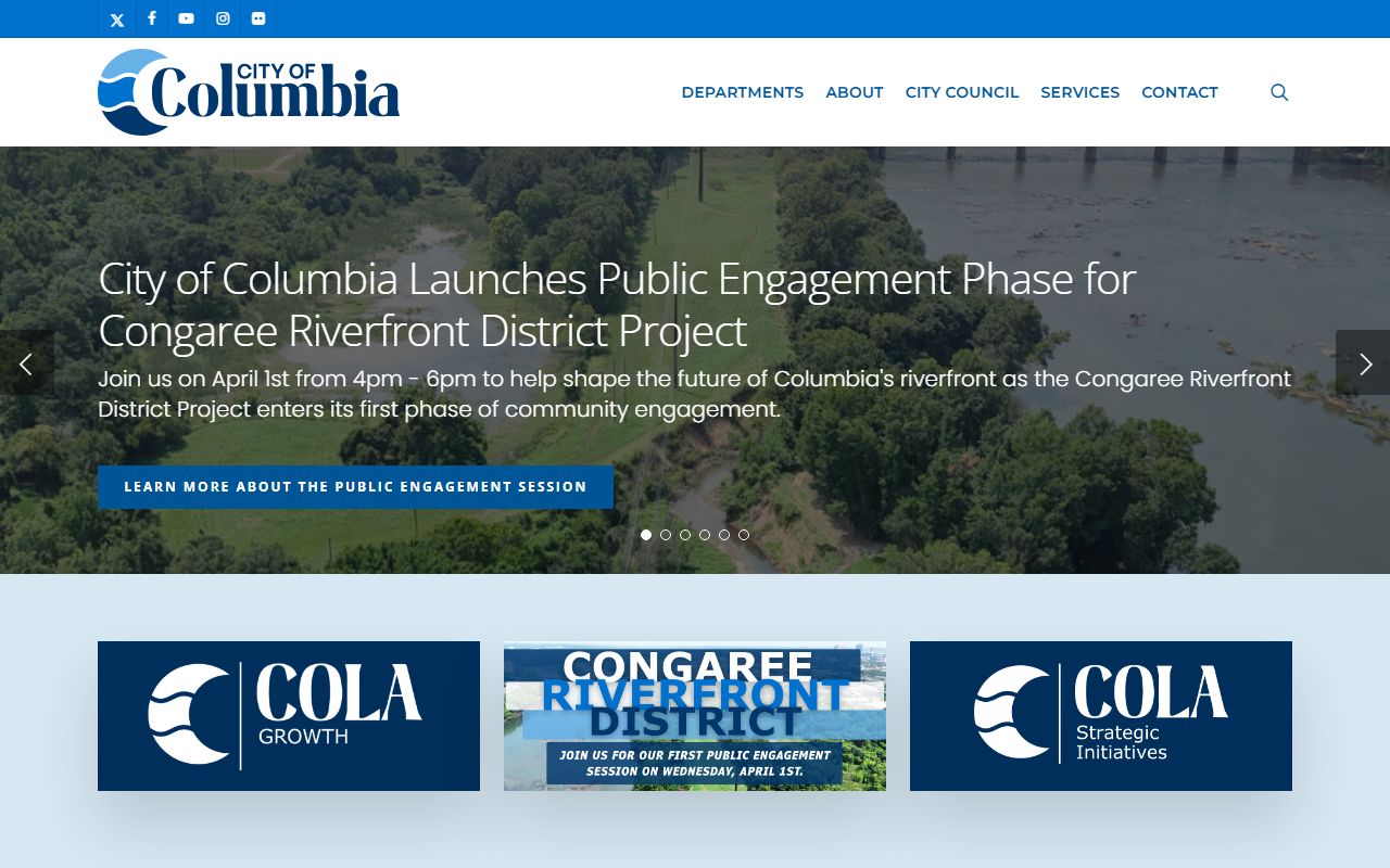 City of Columbia municipal services page related to Columbia marriage license information