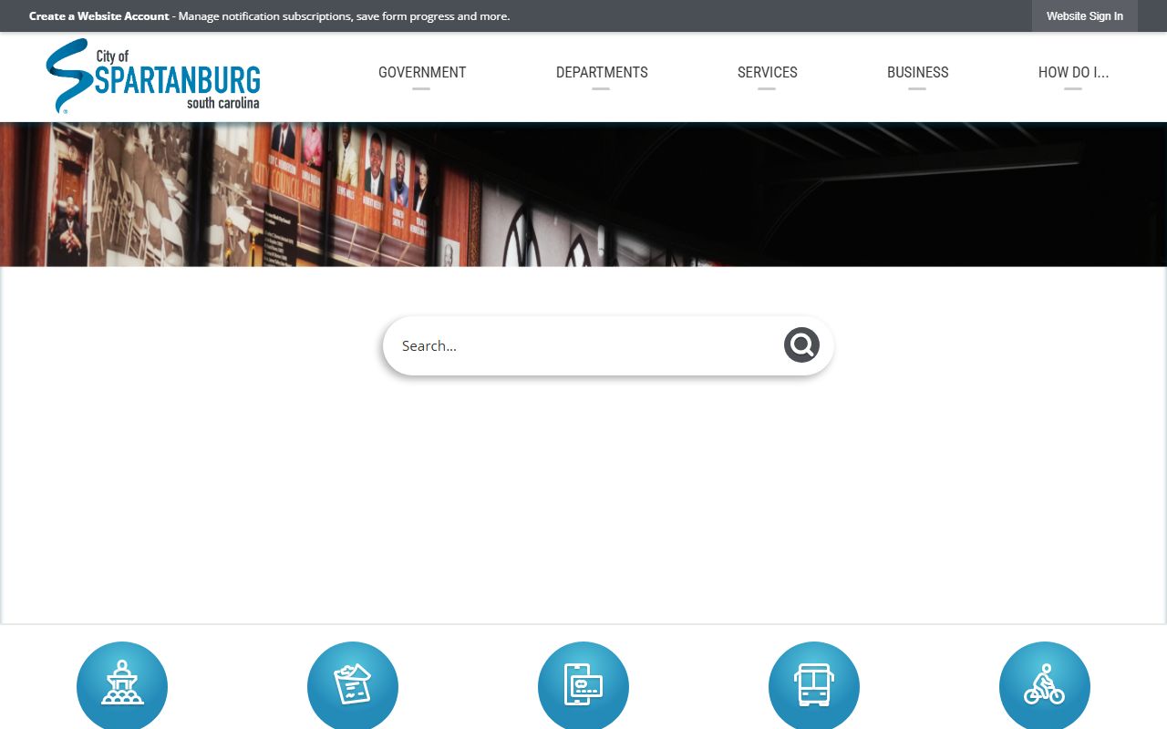 City of Spartanburg website showing Spartanburg marriage license information