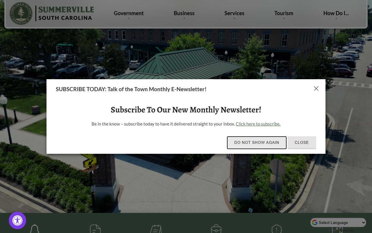 Town of Summerville official website for Summerville marriage license applicants