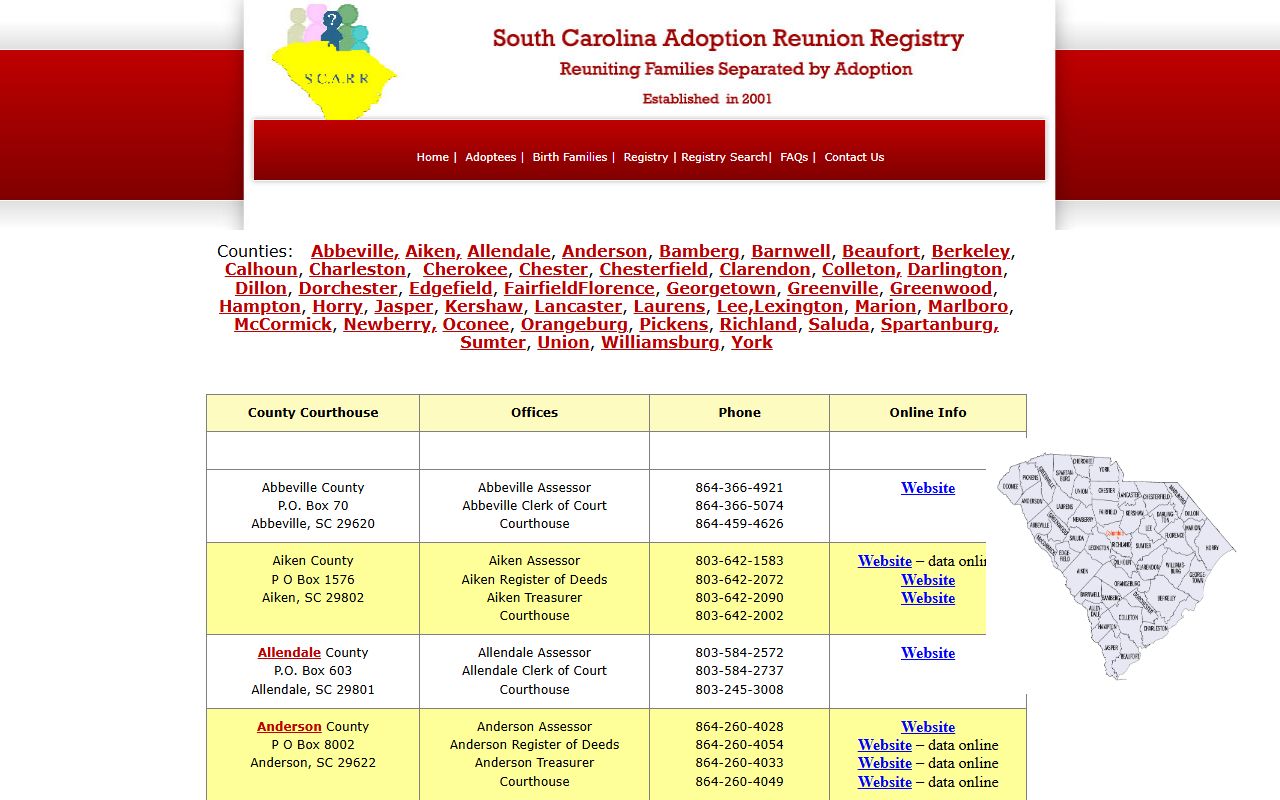 Abbeville County Probate Court courthouse information for marriage license applications