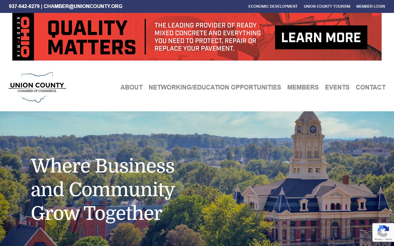 Union County Probate Court page showing marriage license and record services